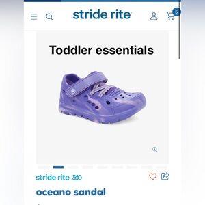 Stride Rite purple water shoes. Size 6 toddlers